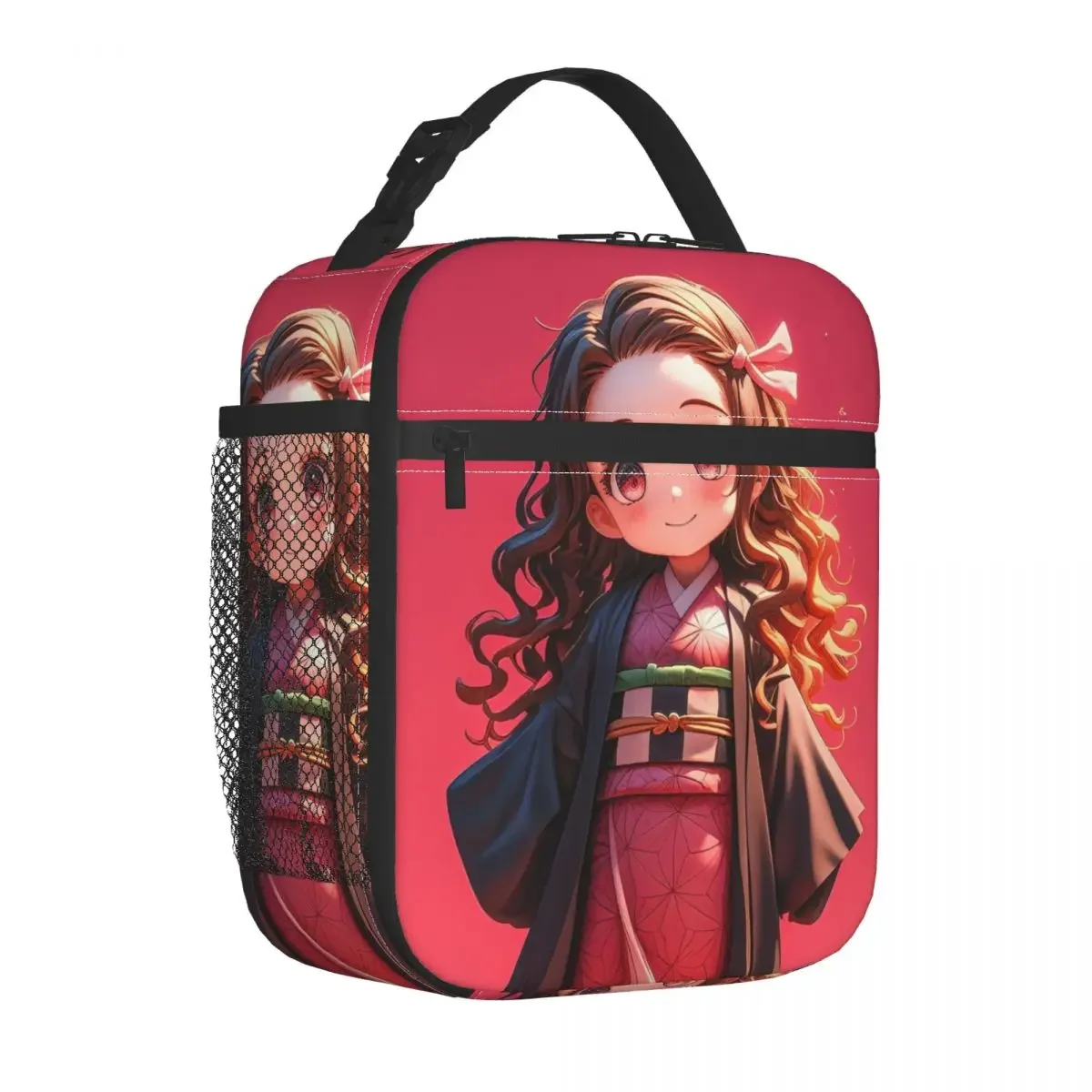 

Kawaii Nezuko Insulated Lunch Bag Thermal Bag Lunch Container Demon Slayer High Capacity Tote Lunch Box Men Women Work Travel