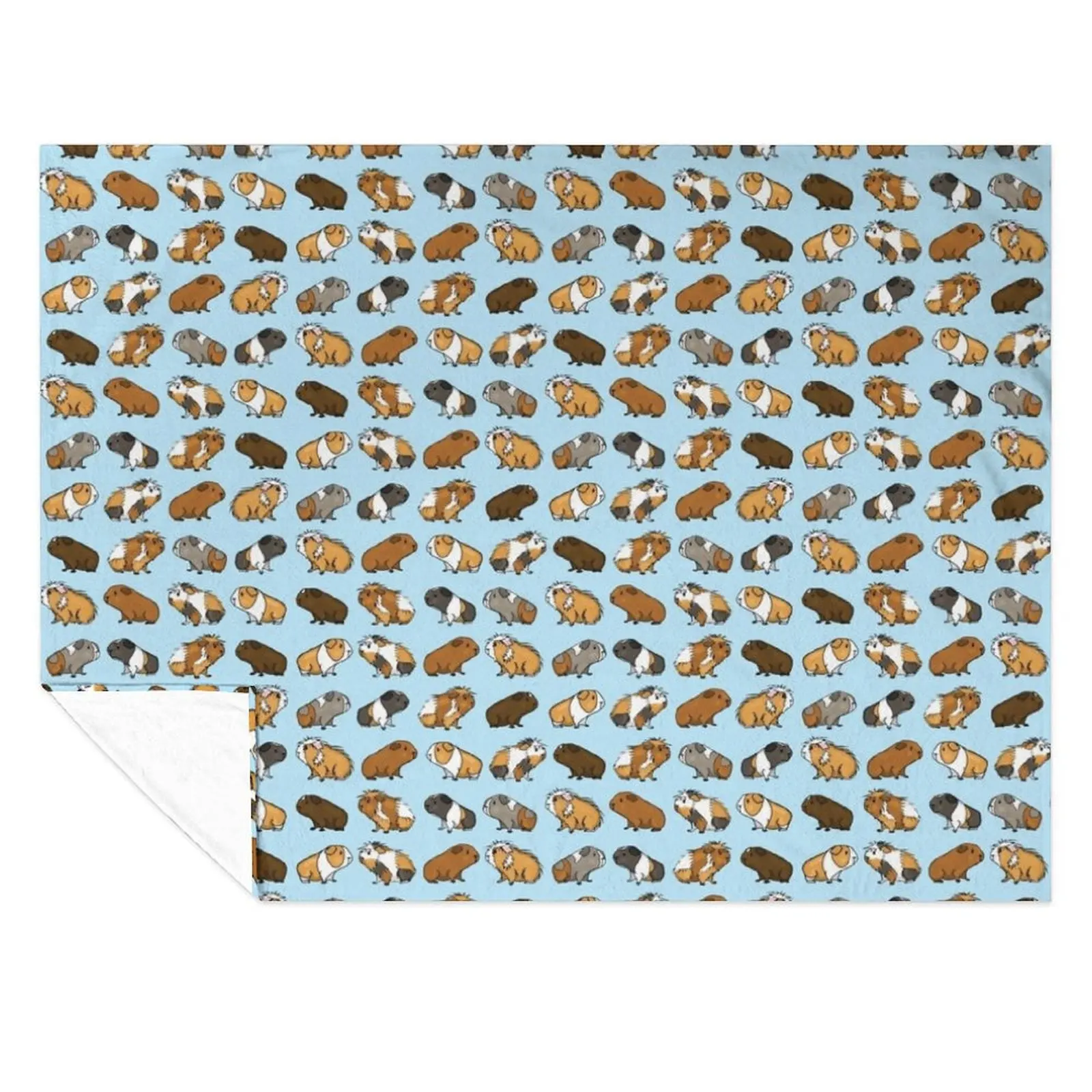 

Guinea Pig Procession (Blue) Throw Blanket Fashion Sofas Hair Soft Plaid Sofa Throw Blankets