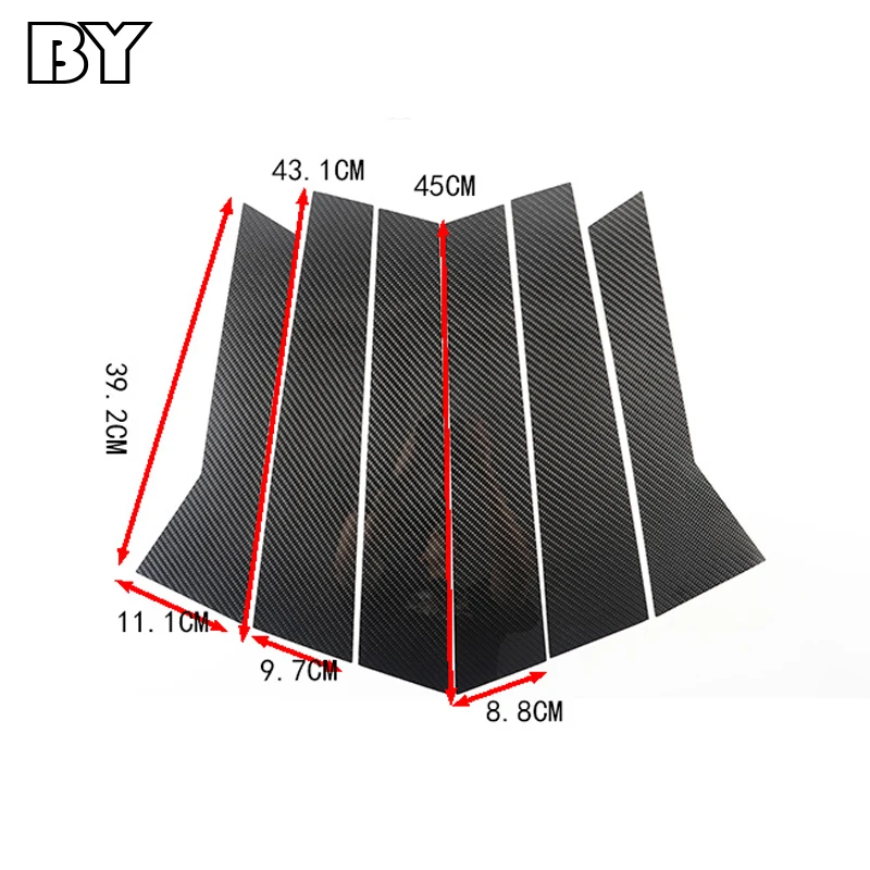 Car Window Pillar Posts Cover Trim For BMW X1 U11 2023 2024 Center BC Column Stickers Carbon Fiber Accessories