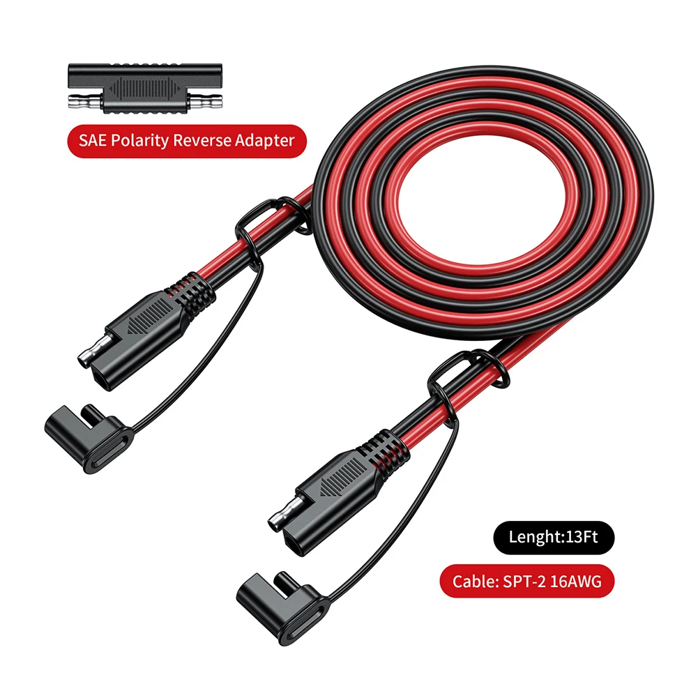 Battery Charging Cable SAE To SAE 12V-36V Quick Disconnect Extension Cable 16AWG Quick Connect Harness Plug Wire Connector Cable