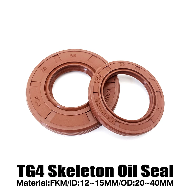 

FKM TG4 Fluororubber Skeleton Oil Seal - Durability Sealing Ring ID 12-15mm OD 20mm-40mm Resistant to High Temperatures And Oil