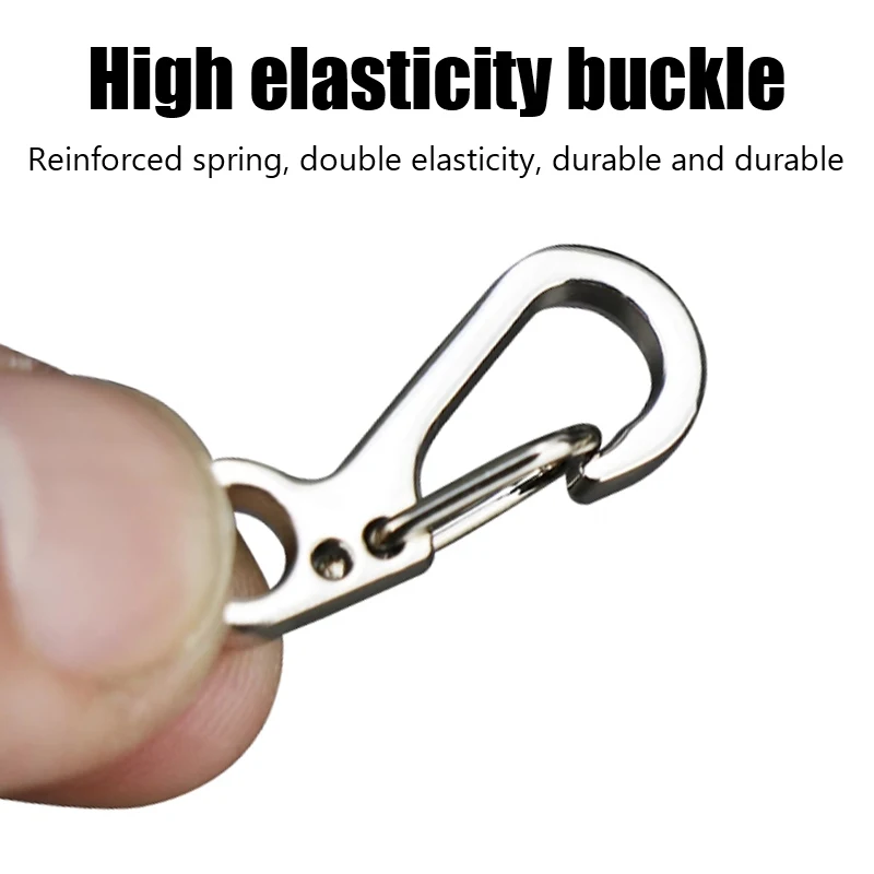 Mini Buckle Classic And Simple Mini Spring Buckle Quick Hanging Keychain Keyring Edc Equipment