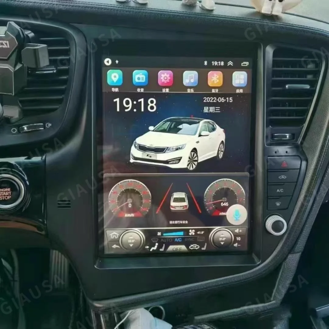 CarPlay sans fil pour Kia Optima K5 2011 - 2015 autoradio GPS multimédia Android 13 lecteur Radio automatique GPS Navigation Bluetooth 5G
