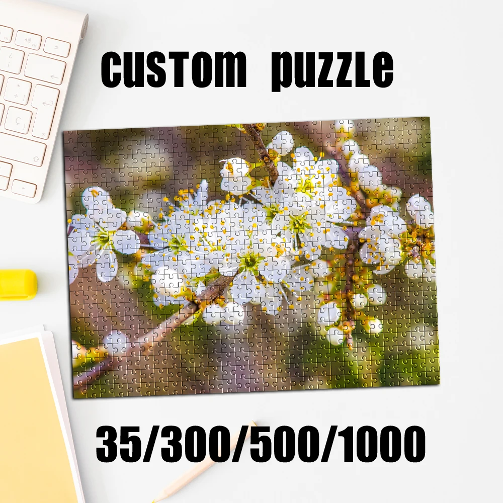 35/300/500/1000pcs Personalized Custom Photo Puzzle Scenery Photo Custom Photo Portrait Puzzle Handmade Birthday Gift