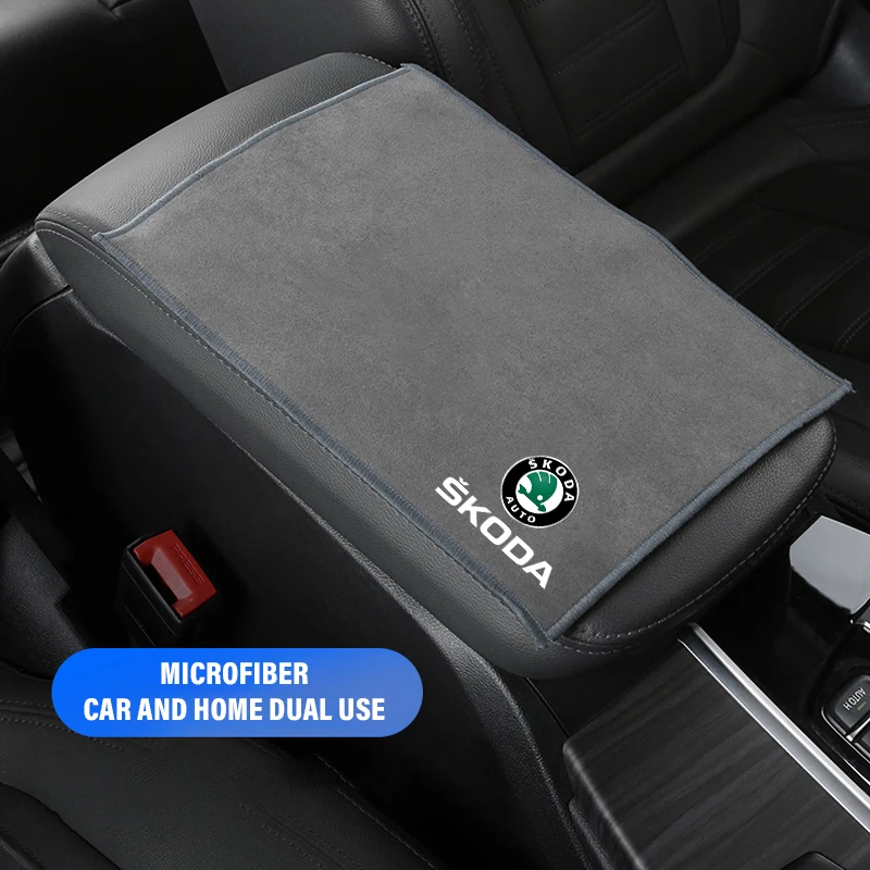 Stylizacja samochodu czyste ręczniki do czyszczenia z mikrofibry emblemat ściereczka do suszenia ręczników dla Skoda Octavia Rapid Fabia S Logo A7