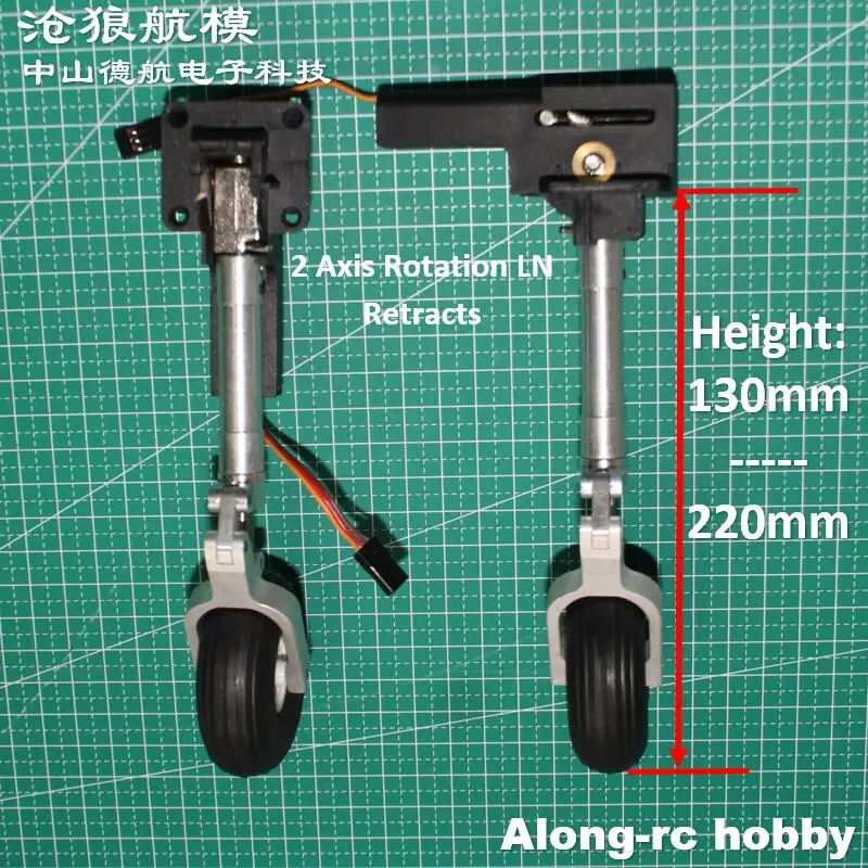 Rc飛行機EDFジェット飛行機パーツ,2軸回転,lnリトラクト,vダンピング付きコントローラー,4〜8kgのdiyモデル用ニーリング着陸装置