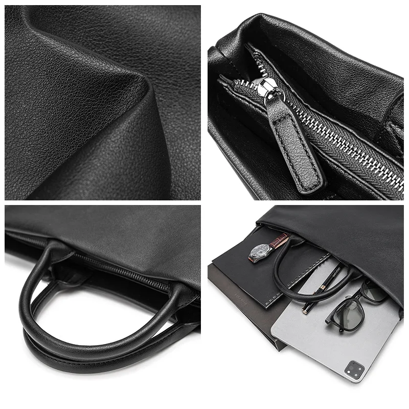 Men\'s Clutch Handbags Man Briefcase Transverse Laptop Bag Korean Popular Executive Man Working Large Capacity Teacher Briefcase