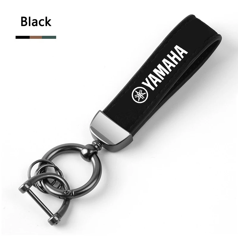 Suede Leather Car Keychain Pendant Motorcycle Key Ring Chain Hanging Men Gift For Yamaha R1 R3 R25 Mt-09 Mt07 Fazer Fz6 Xj6 R15