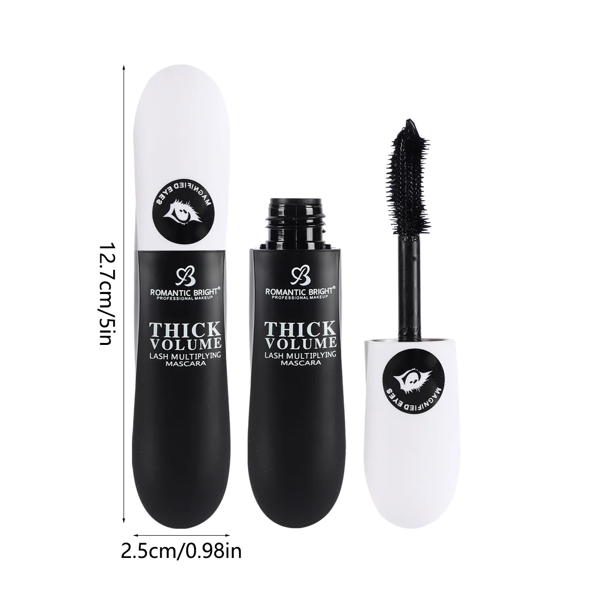 4D Fiber Thick Black Eyeliner: Waterproof, Durable, Curl, Anti - sweat Eyelash Styling Eye Makeup Cosmetics 12ml