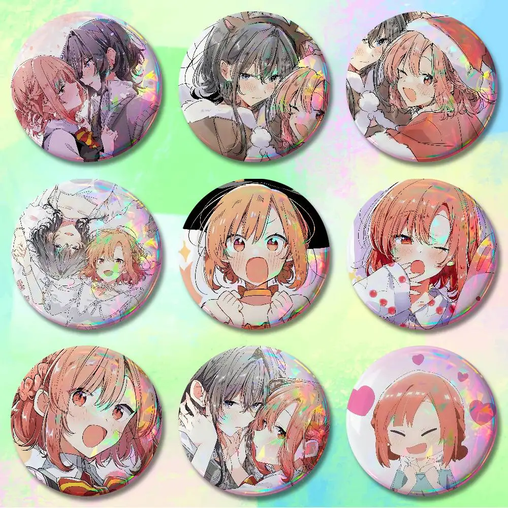 W-Whisper Me a Love Song Manga Pins 58mm Cute Cartoon Badge Handmade Brooches for Backpack Accessories