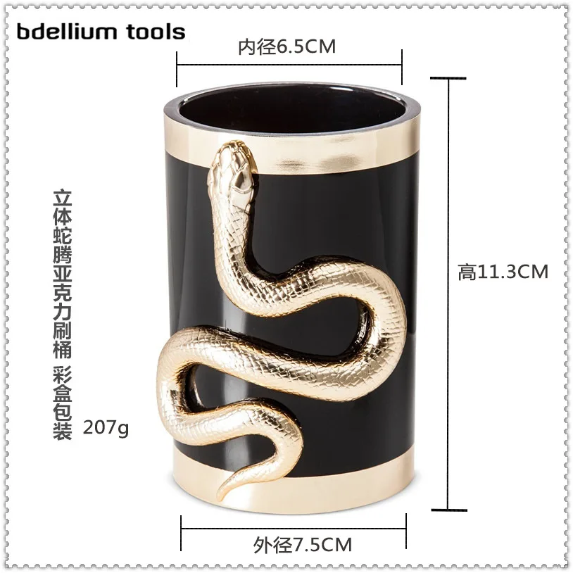 Set di pennelli per trucco serpente 3D 10 pezzi Pennello per polvere cosmetica di bellezza Correttore Ombretto Kit completo per trucco Strumenti di bellezza