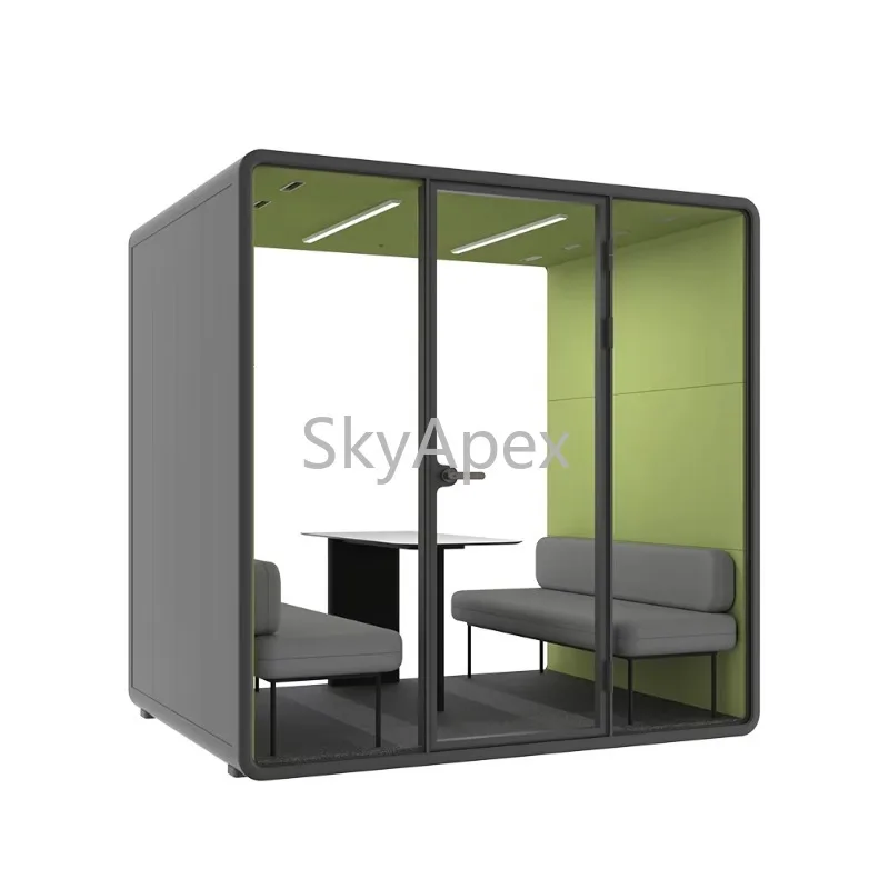 Movable Soundproof Multi Person Office Meeting Pod For Office Meeting Room Easy  Assemble  Modular Silent Space Sturdy Structure