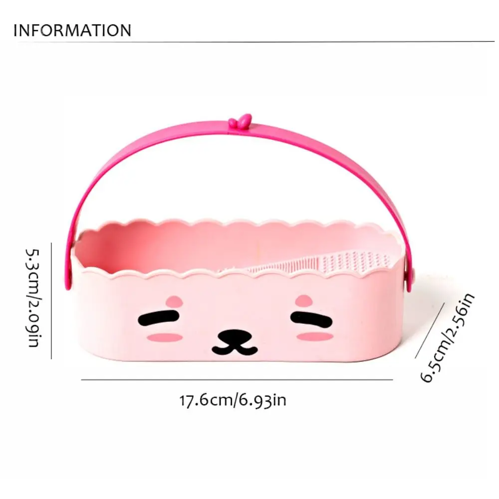 Nettoyeur de pinceaux de maquillage en caoutchouc, boîte de rangement d'éponge, outil de séchage de pinceaux cosmétiques, support de pinceaux de maquillage Portable Panda, outil cosmétique