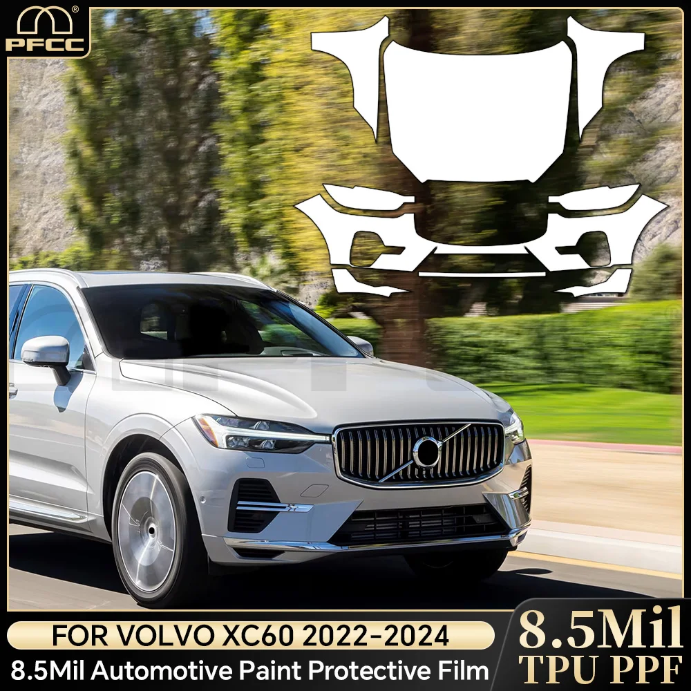 

For Volvo XC60 Inscription R Design 2022-2024 TPU Paint Protection Film Anti-scratch Car Body Clear Bra Pre-cut PPF Resistant