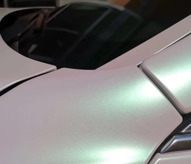 

White Aurora Pearl Satin Vinyl Wrap With Air Release for Car Body Vinyl Sticker 5x67ft