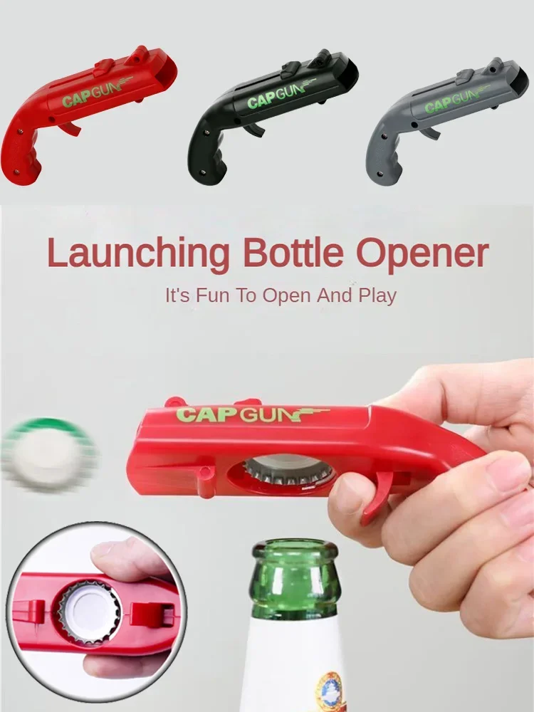 Tragbarer Kreativer Flaschenöffner in Pistolenform, Multifunktionales Gadget für Küche und Bar, Lustiges Geschenk – Detail 1