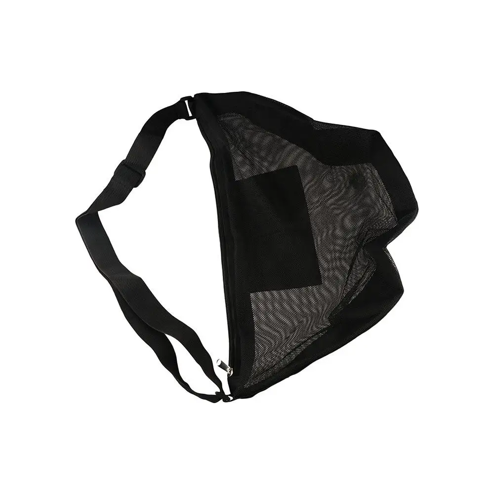 Zaino portaoggetti da calcio regolabile Borsa a tracolla da basket portatile in rete diagonale Borse per palline portaoggetti leggere con cerniera in metallo