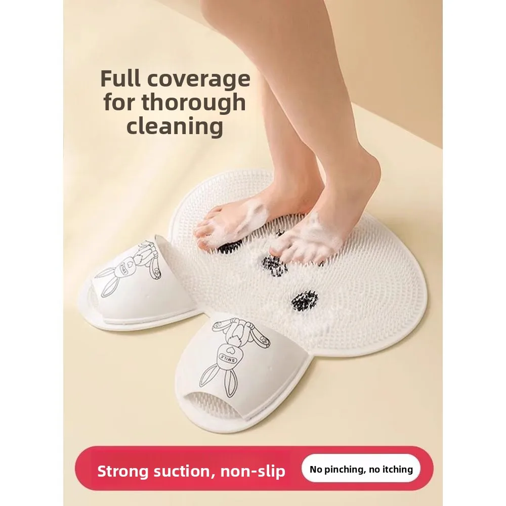 

Нескользящий силиконовый коврик-скрабер для ног, инструмент для мытья ног в ванной, ленивая щетка для чистки дна, коврик для душа, для домашнего ухода