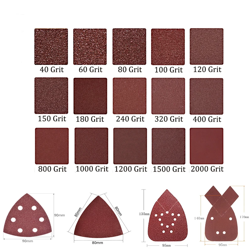 Alat Abrasif Amplas Segitiga 80*80*80Mm Bahan Alumina Aksesori Alat Cakram Pemoles dan Penggiling Logam Pengerjaan Kayu