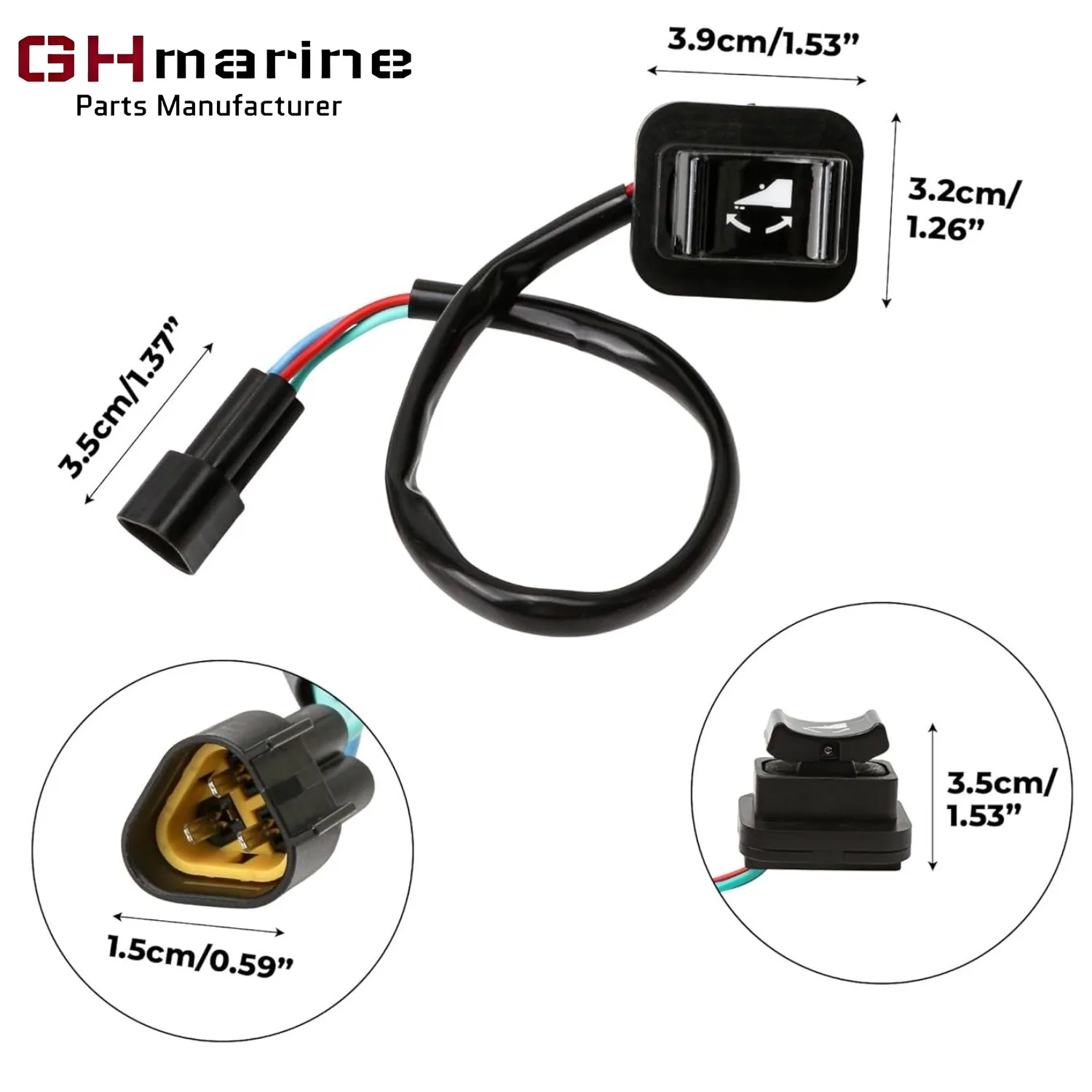 69J-82563-00 69J-82563-01 Boat Power Trim Tilt Switch Assy For Yamaha 150 200 225 250 300HP 4-Stroke  Rugged 3 Pin High Hardness