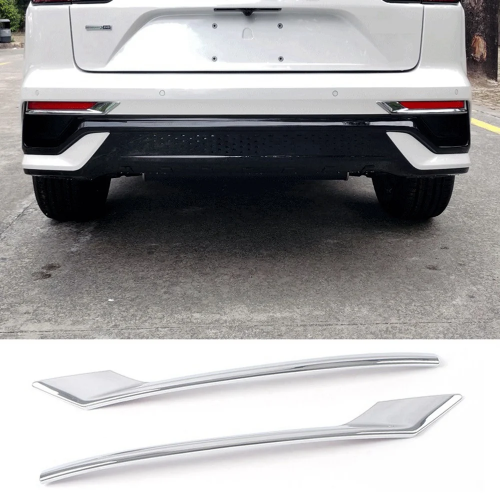 For Ford EVOS 2022 Car Rear Fog Light Lamp Eyebrow Cover Trim Molding decoration Sticker Exterior Accessories,ABS chrome