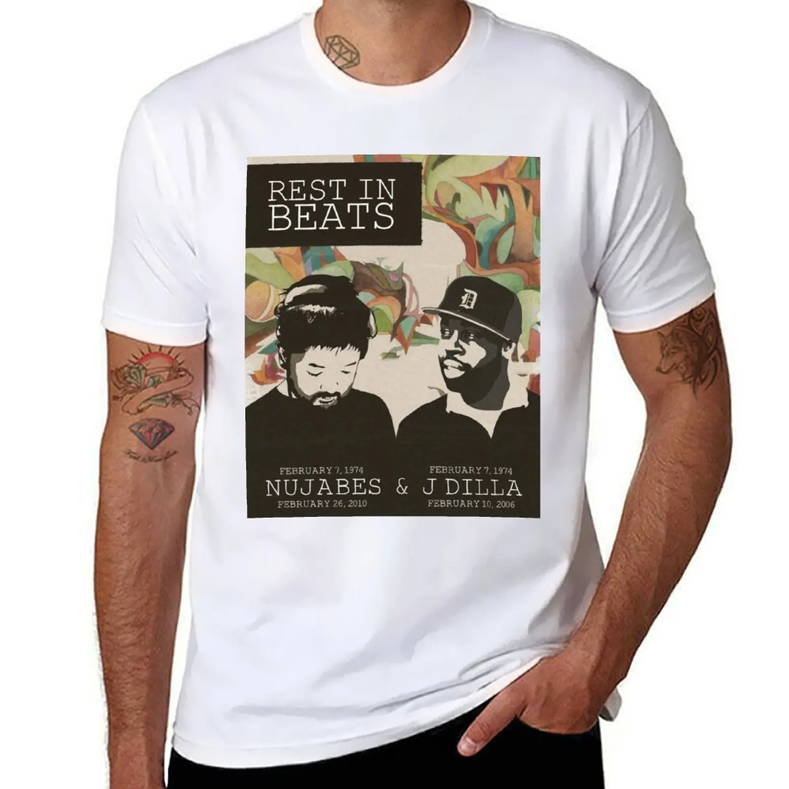 

Nujabes and J Dilla T-Shirt g man t shirts for men t shirts cotton 100% T-Shirt