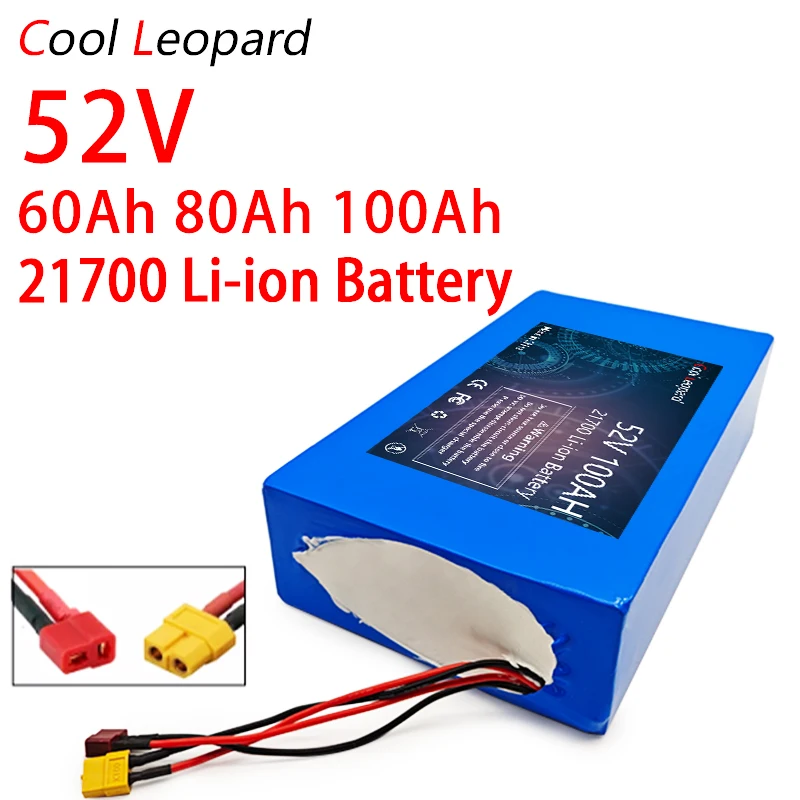 

E-bike 21700 14S4P 52V 60Ah 80Ah 100Ah Lithium ion Battery Pack,for Scooter Motorcycle Wheelchair Replacement battery