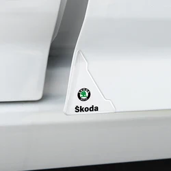 For Skoda Octavia Rapid Kodiaq Karoq Fabia Car Door Corner Cover Anti-Collision Transparent Sticker  Adhesive Rubber Accessories