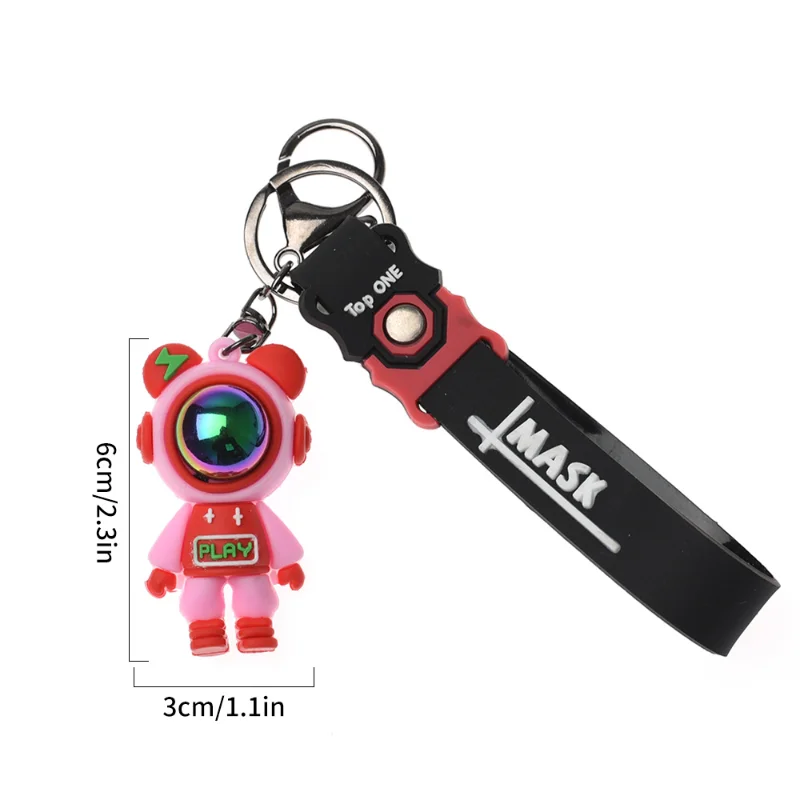 Cartoon Lightning Bear Keychain Cute Astronaut Bear Doll Keyring Bag Pendant Couple Car Keyholder Creative Bag Charm Accessories image 6