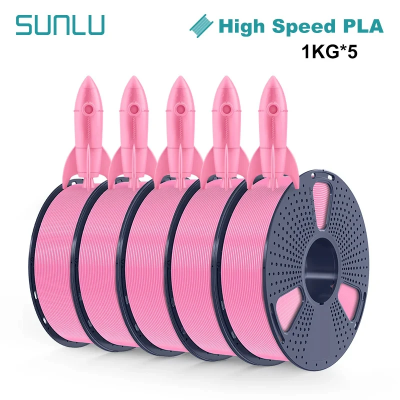 SUNLU Hoge snelheid PLA 3D-printerfilament 5KG 1KG Een rol 1,75 MM Toleranties +/-0,02 MM Filament Snelle verzending vanuit EU / VS