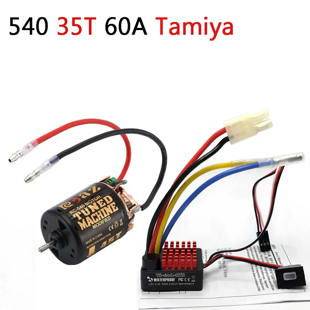 Ysido 540 Combo Geborsteld Motor 55T 45T 35T 60a Esc Voor 1/10 Off-Road Rock Crawler Klimmen Rc Auto Traxxas Trx4 Axiale Scx10