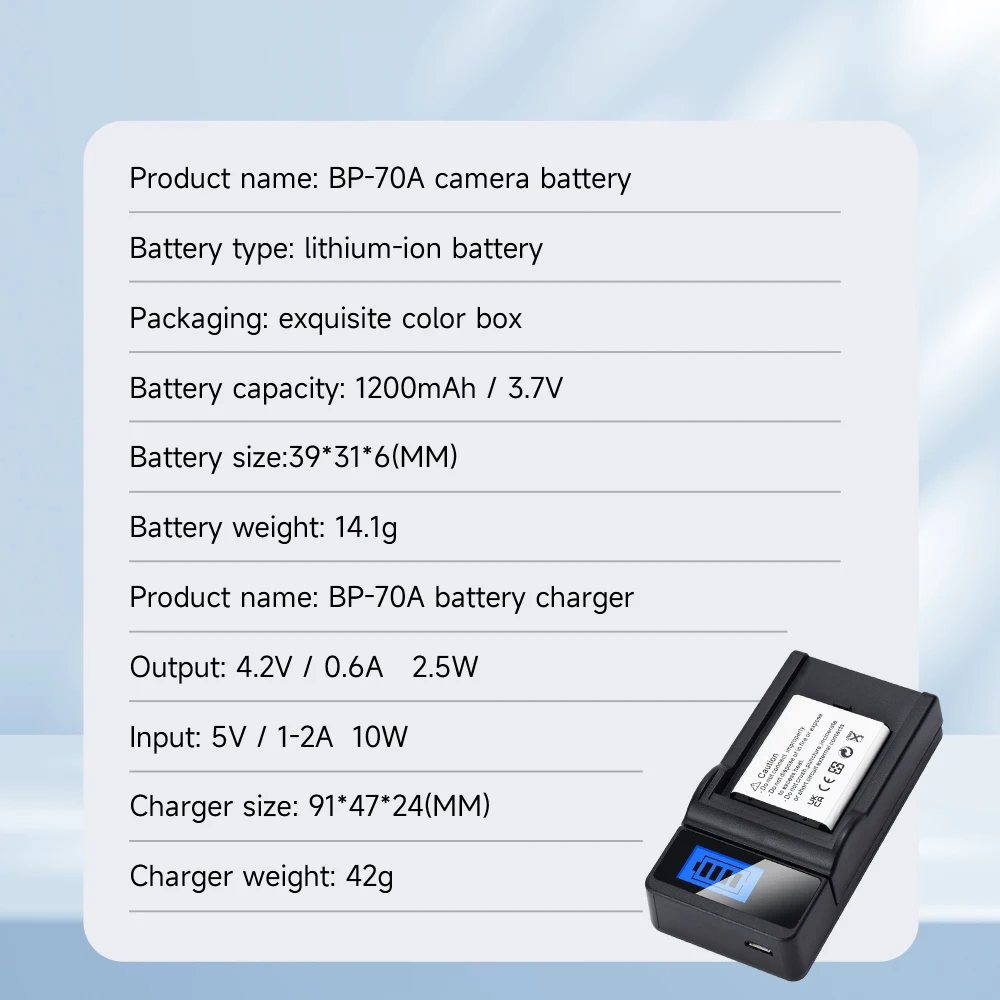 CITYORK Camera Battery BP70A BP-70A bp 70a For SAMSUNG PL80 PL90 PL100 PL101 PL120 PL170 PL200 PL201 SL50 SL600 SL605 SL630 ES70
