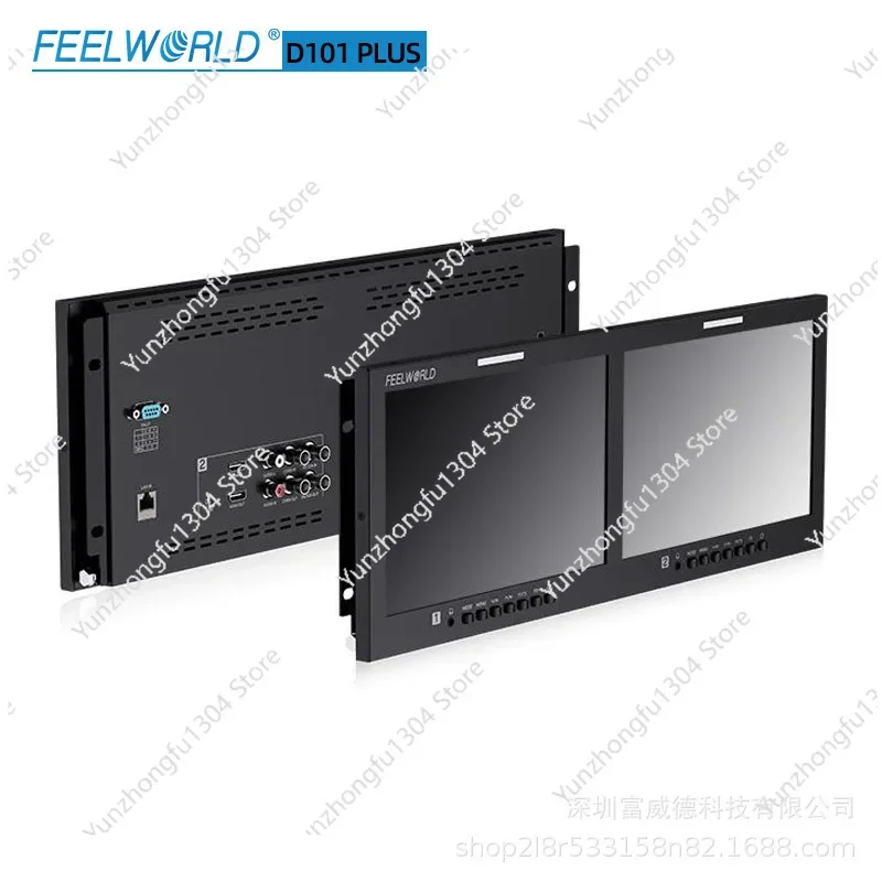 Fuwei D101PLUS 10.1 inch dual-line cabinet monitor 4RU cabinet SDI/HDMI display