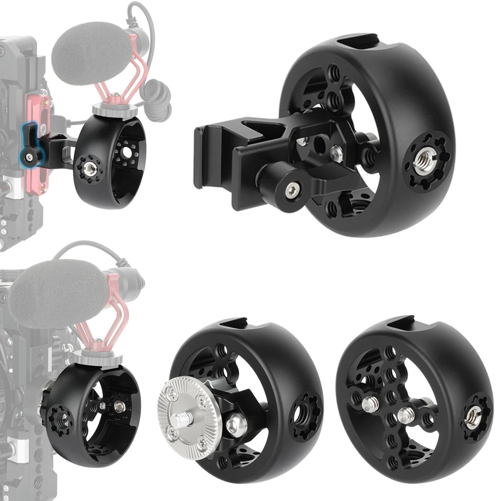 

Round Camera Handle with Quick Releas NATO Clamp & ARRI Rosette Mount Use For DSLR/ Mirrorless/ Video Camera Cage / Rig