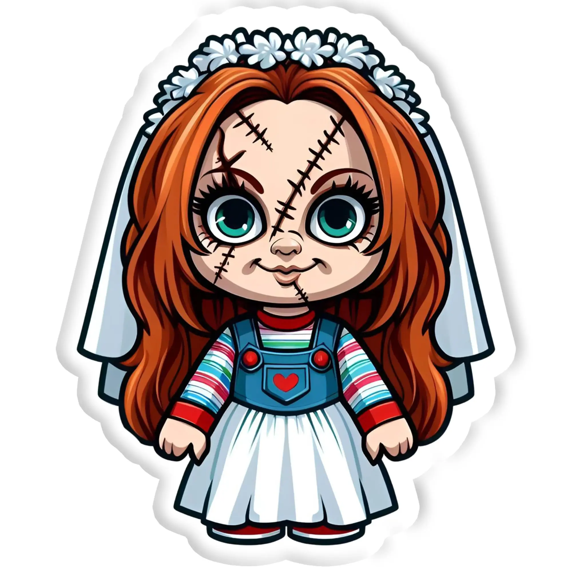 Customized Super Funny B-Brides of Chuckys Cushion Polyester Horror Movie Pillows Cushion for Thanksgiving