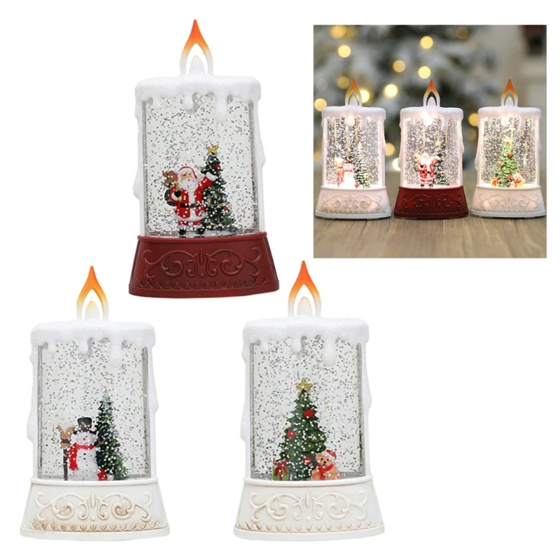 2023 Christmas Water Injections Wind Lamps Lanterns Snow Light Gift