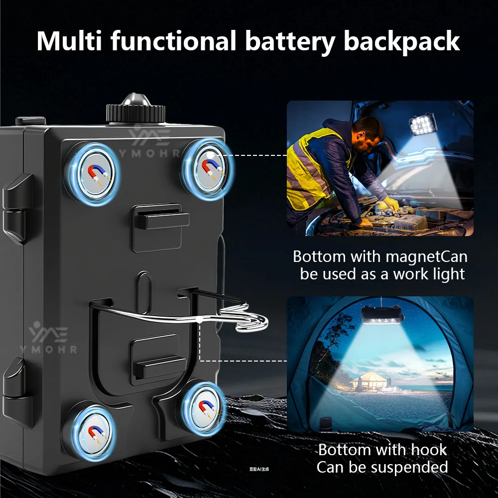 السوبر مشرق كشافات 18650 بطاريات قوة البنك ميكانيكي رئيس الشعلة USB مصباح قابل لإعادة الشحن مقاوم للماء التخييم تسلق رئيس مصباح ضوء رأس زوم قوي للتخييم وصيد السمك ضوء الرأس مصباح أمامي للعمل مصباح أمامي LED قوي #4