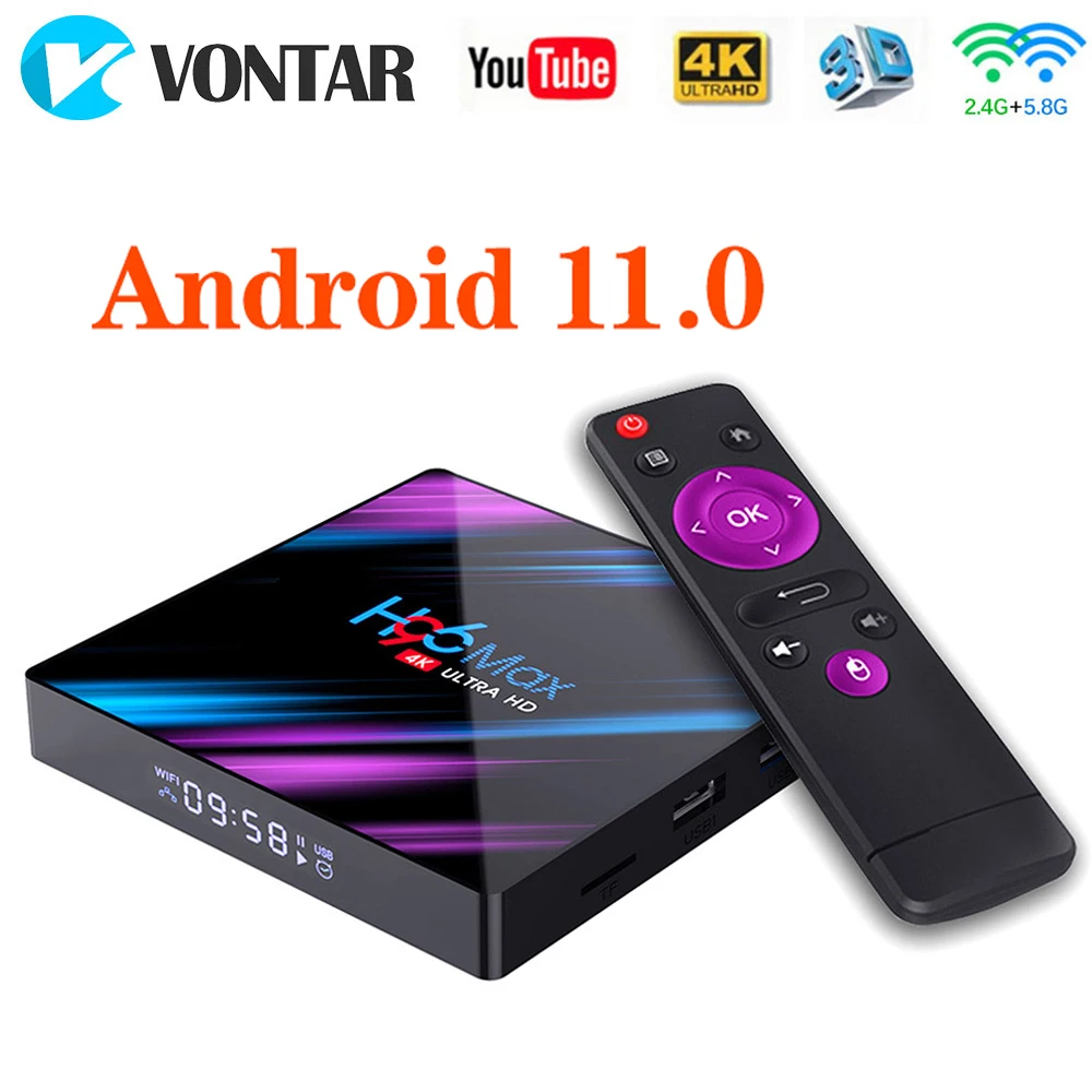 VONTAR H96 MAX Smart TV Box Android 11.0 4GB 64GB 32GB Wifi 4K BT H96MAX 2G16G TVBOX Set top box Media player