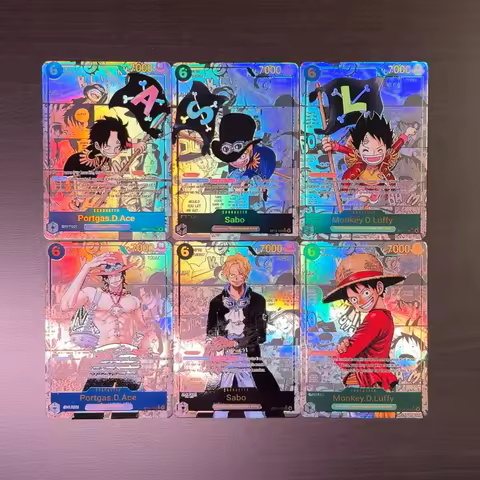 One Piece TCG OPCG English Character card OP13 3 Brother Manga Ace Sabo Luffy Kid Alt Imu Deck Textured Foil Card