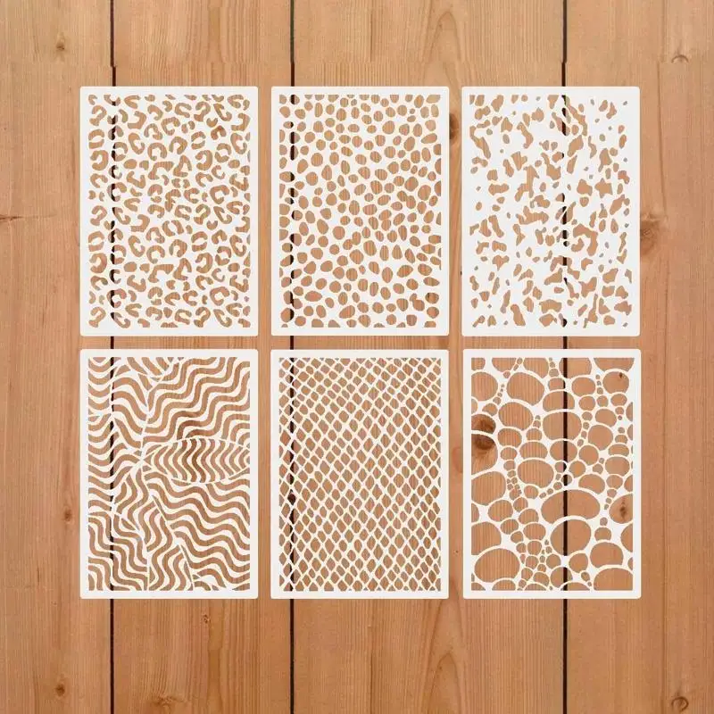 DIY Stencils Leopard Skin Painting Template for Floors Tile Table Cabinet 12pcs 