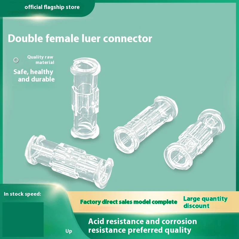 Leak Proof Double Helix Medical Sterile Luer Lock Adapter 10-100PCS Transparent Plastic Syringe Connector Tool Parts