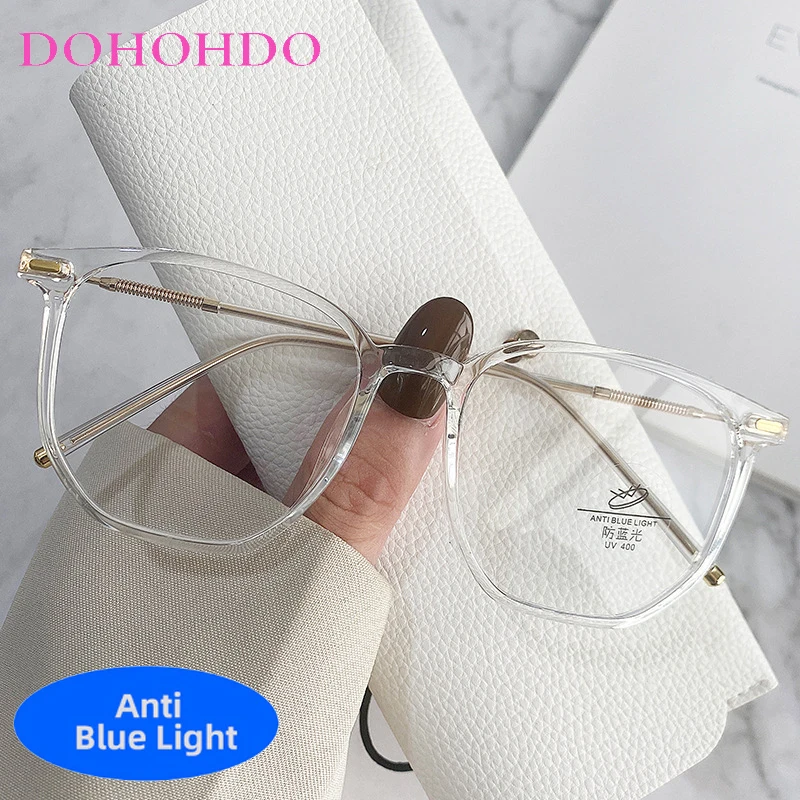 

TR90 Square Anti Blue Light Glasses Women Men Trendy Luxury Brand Designer Computer Reading Eye Protection Optical Eyeglasses
