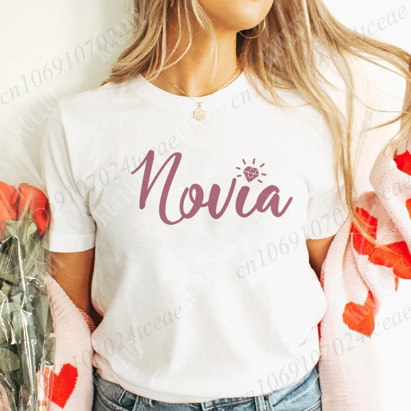 Spanish Team Bride Squad T-shirt Bachelorette Hen Party T-Shirts for Women Clothing Future Bride To Be Bridal Wedding Tops