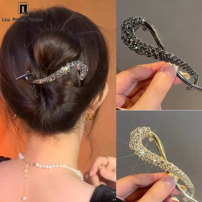 

Hair Accessories Rhinestone Hair Clasp Barrettes Irregular Women Hair Clip Girl Claw Headdress Korean Fashion Hairpin