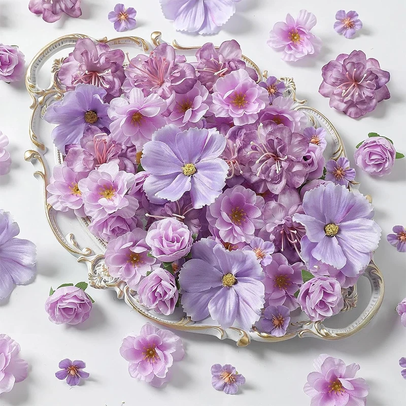 36Pcs 4cm Silk Rose Artificial Daisies Flower Heads for Craft Wreath Wedding Decor DIY Table Home Room Decor Fake Flowers - view 2