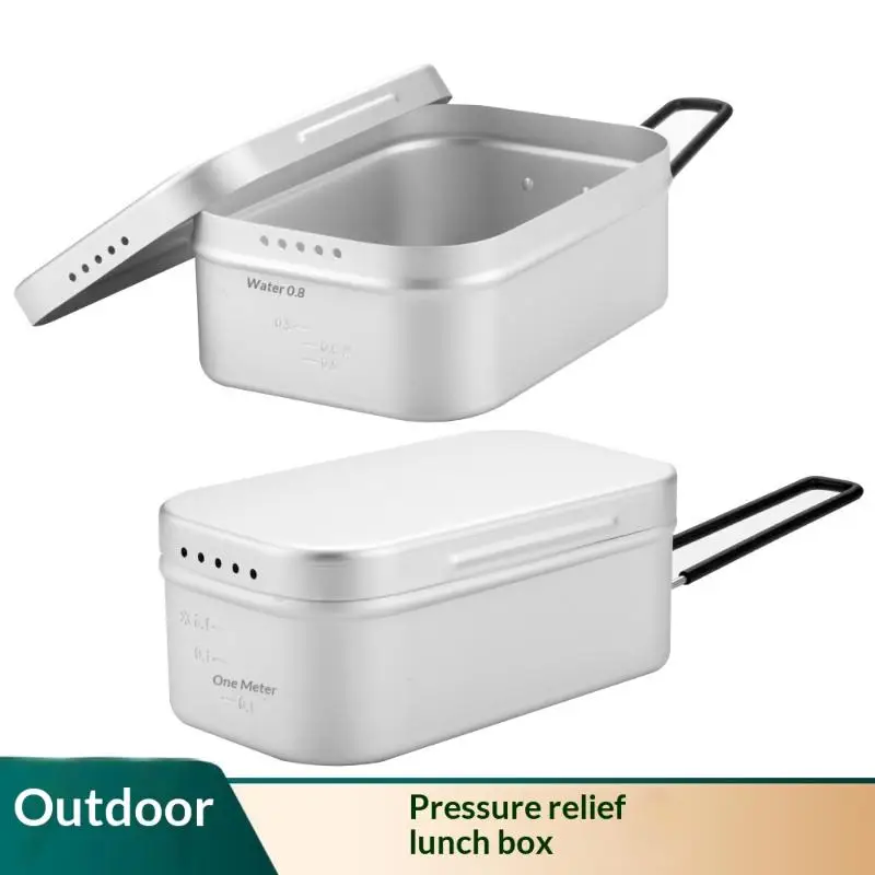 

800/1400 мл алюминиевые ланч-боксы для путешествий, посуда для кемпинга, банка с открытым пламенем и подогревом, уличная туристическая миска для кемпинга, пикника