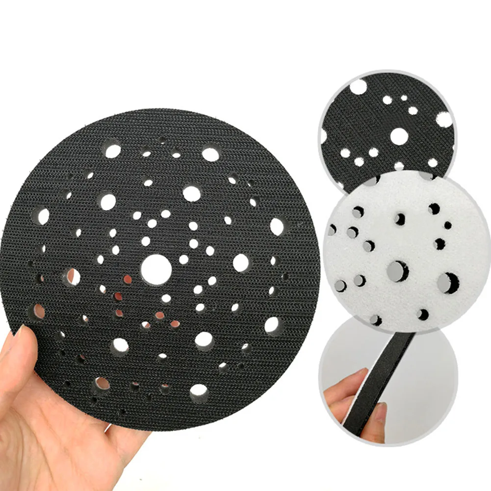 

6\" 150mm Interface Pads Hook & Loop Soft Sponge Pad Polishing Sanding 70 Hole Tools For Abrasive Cutting Closer Edge Sanding