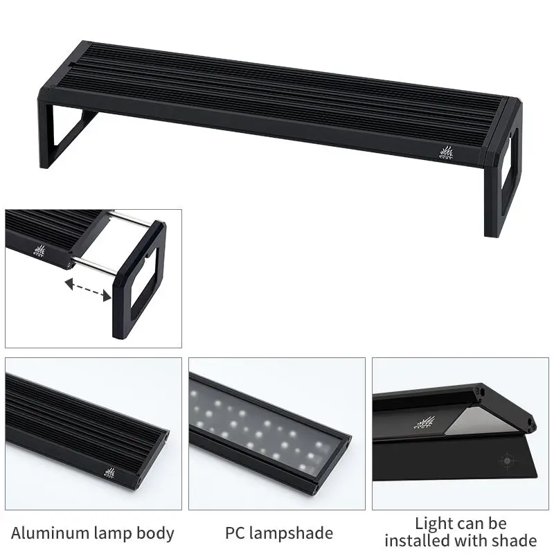 Week Aqua M Series RGB+UV Water Grass Lamp Bluetooth APP Timing Dimming LED Smart Aquarium Plant Grow Light for Planted Aquarium view 5