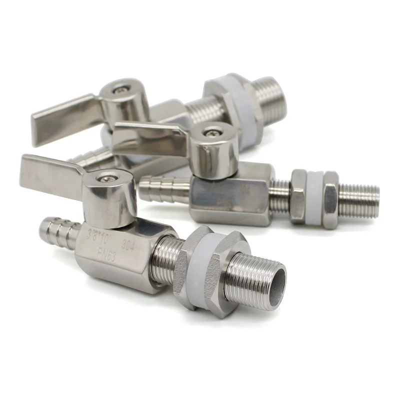 

Маленький сливной шаровой кран из нержавеющей стали 304, мини-слив 1/4 "3/8" 1/2" Выпускная башня резервуара для воды 8 мм 10 мм 12 мм Литой мужской шланг клапана