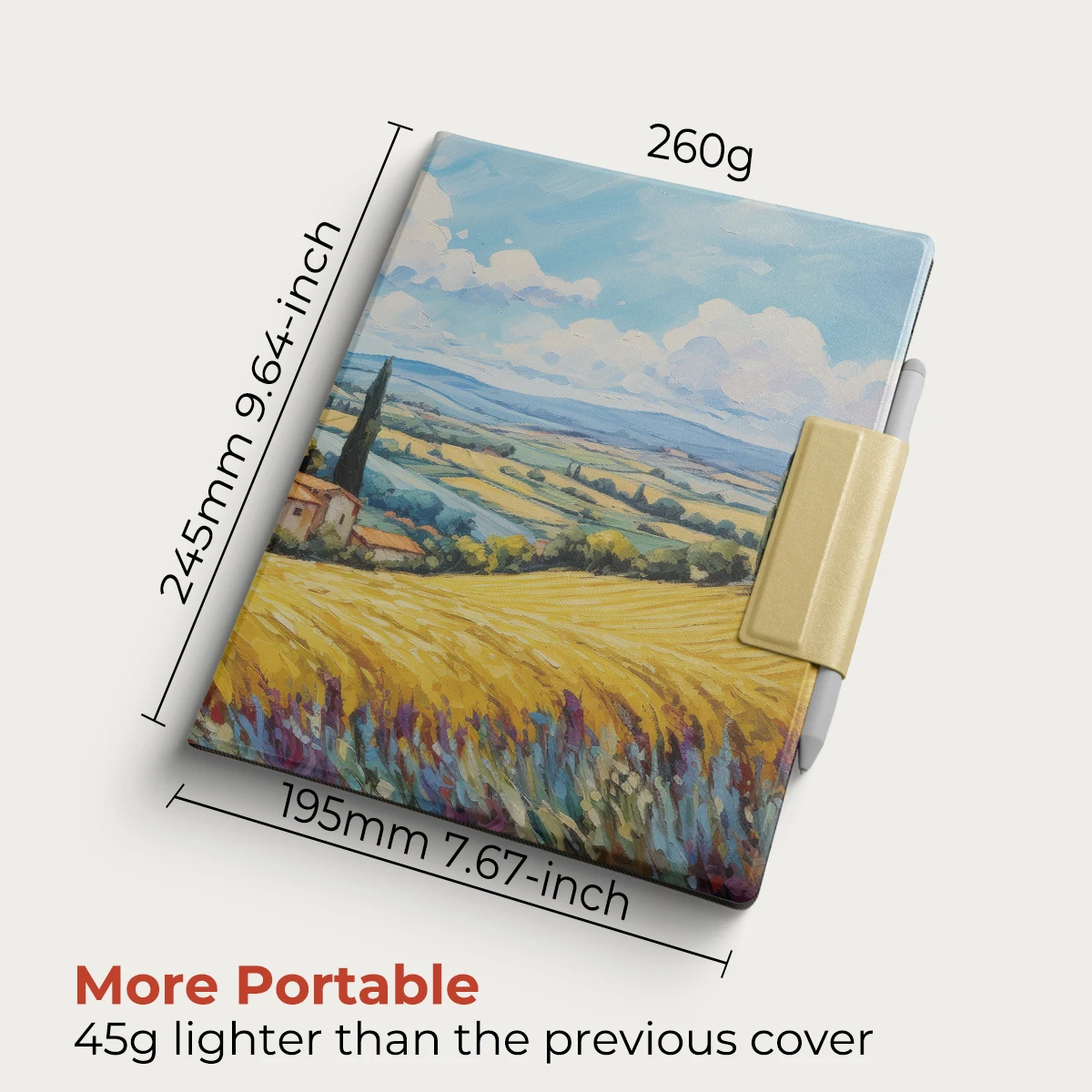 Twosheep Landscape Illustration Magnetic Case passend für Boox Go10.3 GenII Lumi NoteX3pro T10C Go 10.3 GenI Auto Wake Slim Cover – Detail 5